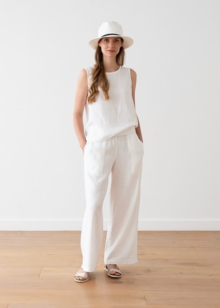 Solaire Linen | Ruth Trousers White