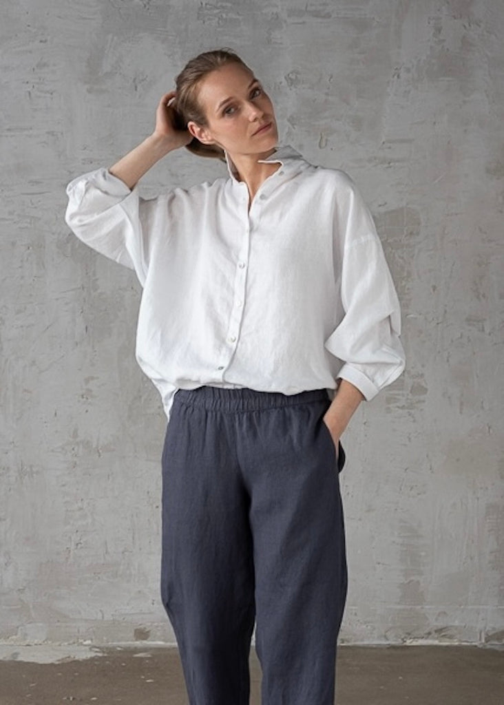 Solaire Linen | Ruth Oversized Shirt White