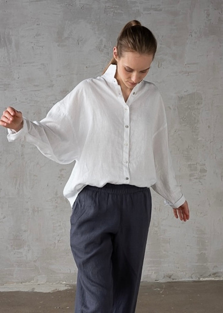 Solaire Linen | Ruth Oversized Shirt White