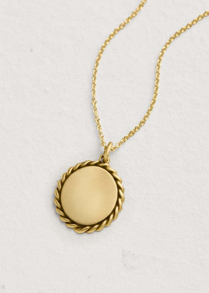 Sailors Valentine | Oval Rope Border Pendant with Chain