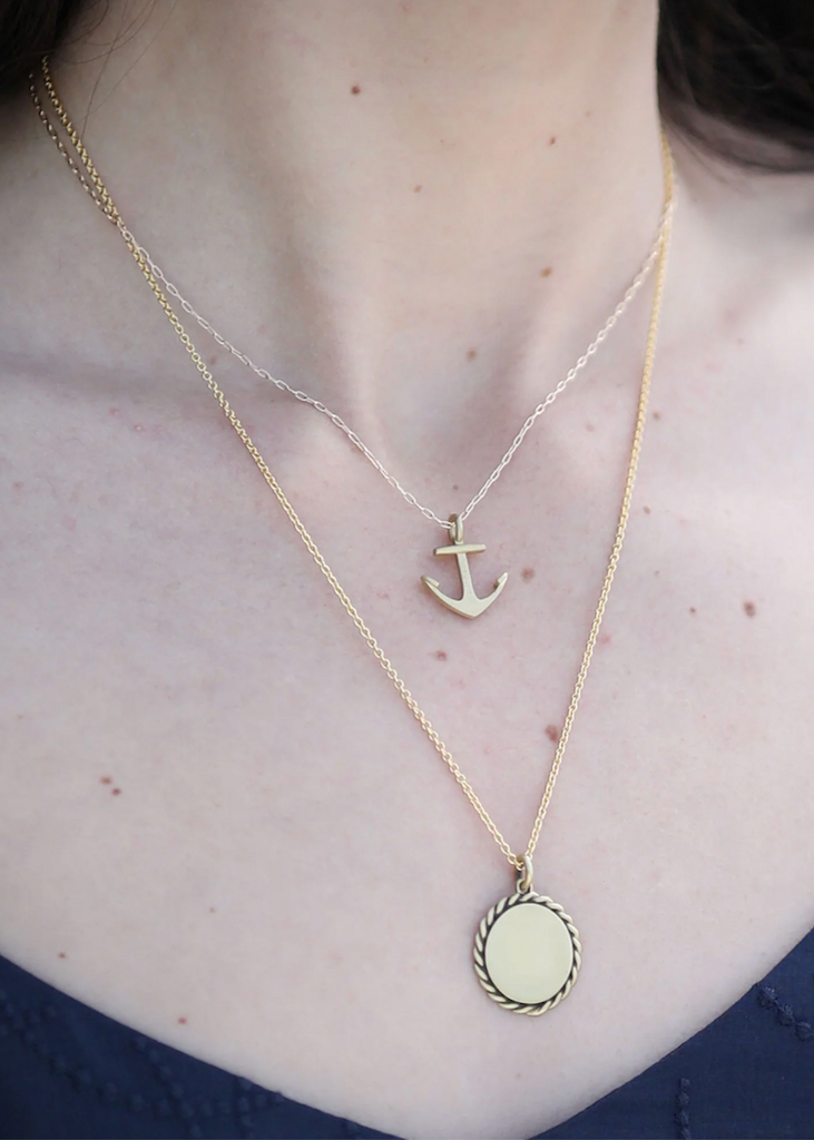 Sailors Valentine | Small Anchored Pendant Necklace