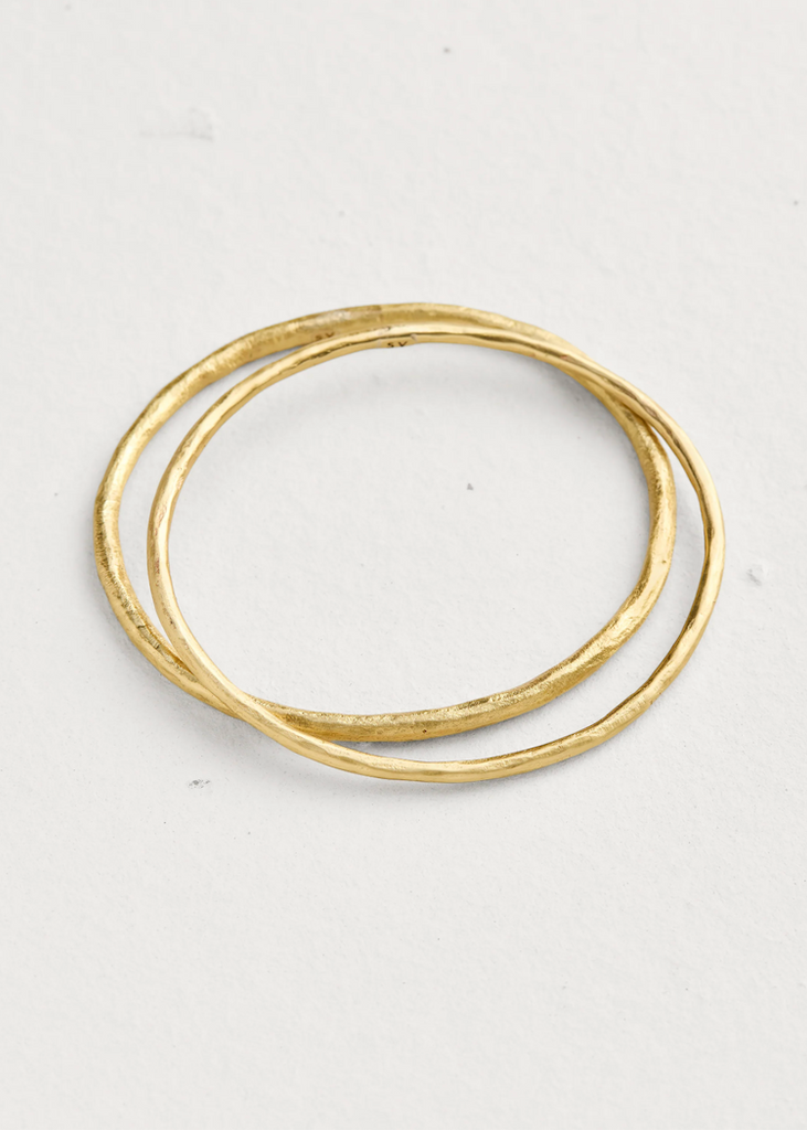 Sailors Valentine | Weathered Oval Bangle | Thin