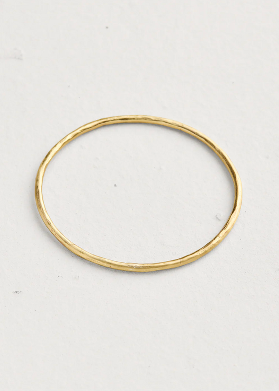 Sailors Valentine | Weathered Oval Bangle | Thin
