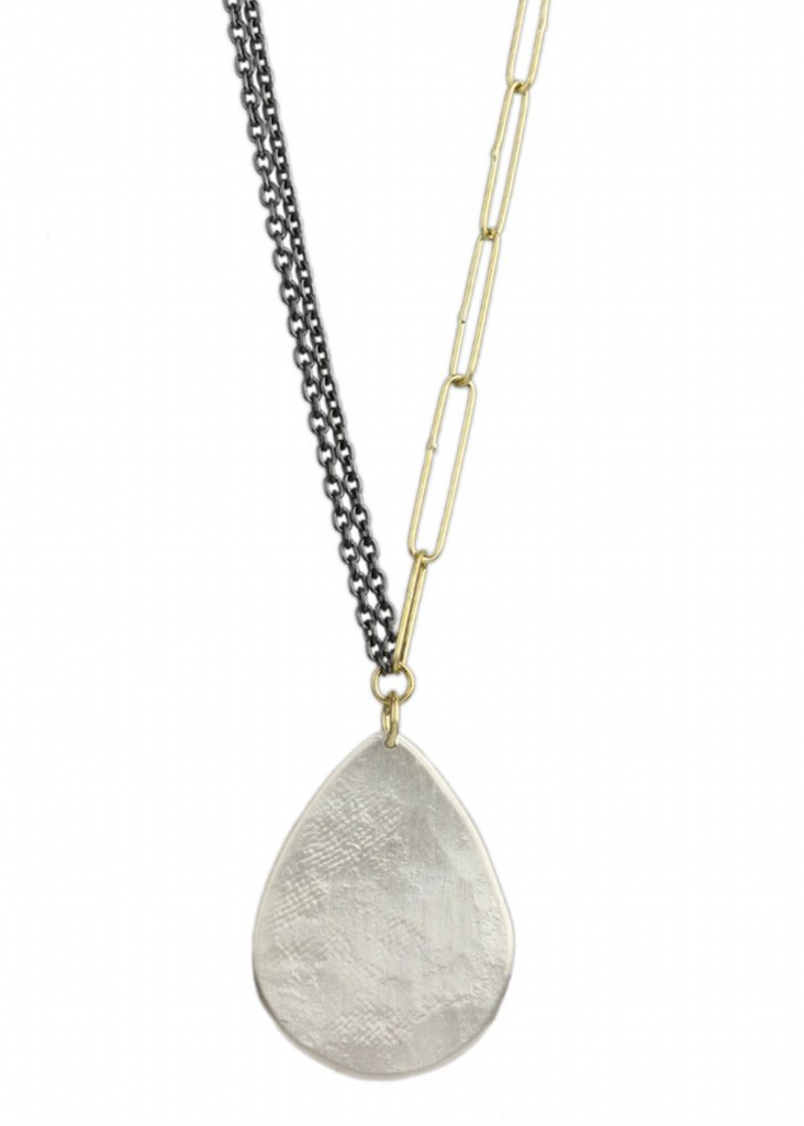 Sarah McGuire | Large Parchment Teardrop Necklace