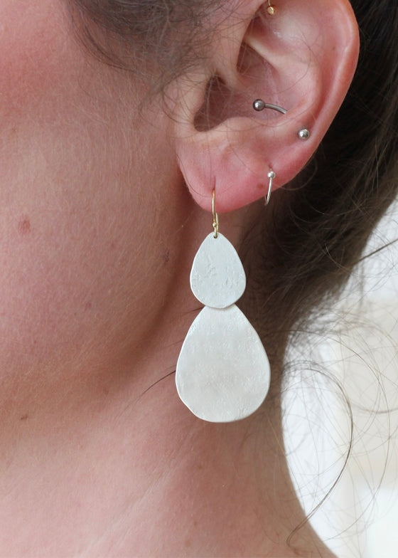 Sarah McGuire | Parchment Teardrop Waterfall Earrings