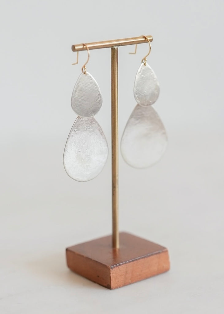 Sarah McGuire | Parchment Teardrop Waterfall Earrings