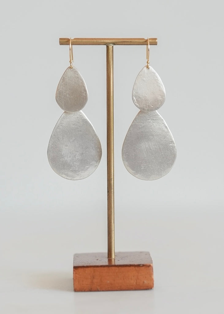Sarah McGuire | Parchment Teardrop Waterfall Earrings