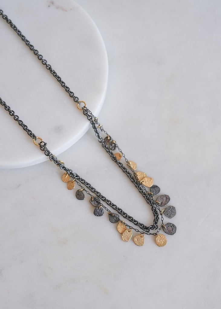 Sarah McGuire | Two Tone Kelp Double Chain Necklace
