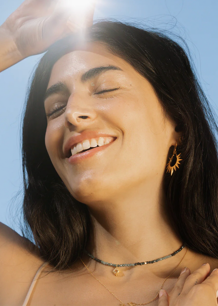 Satya Jewelry | Channeling Wisdom Sapphire Starburst Beaded Choker