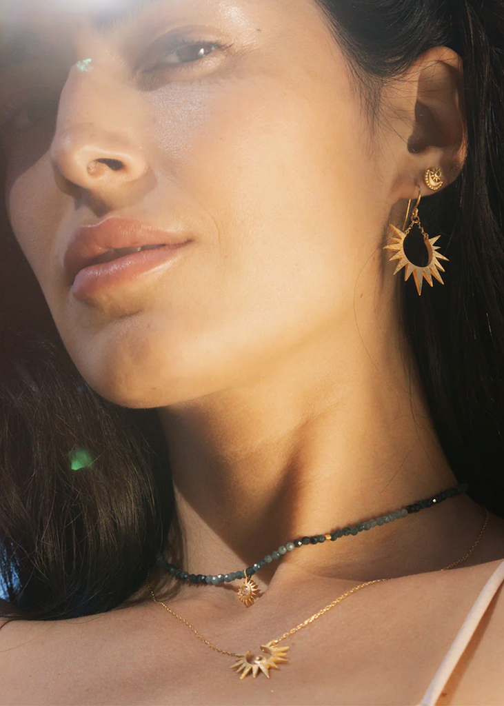 Satya Jewelry | Channeling Wisdom Sapphire Starburst Beaded Choker