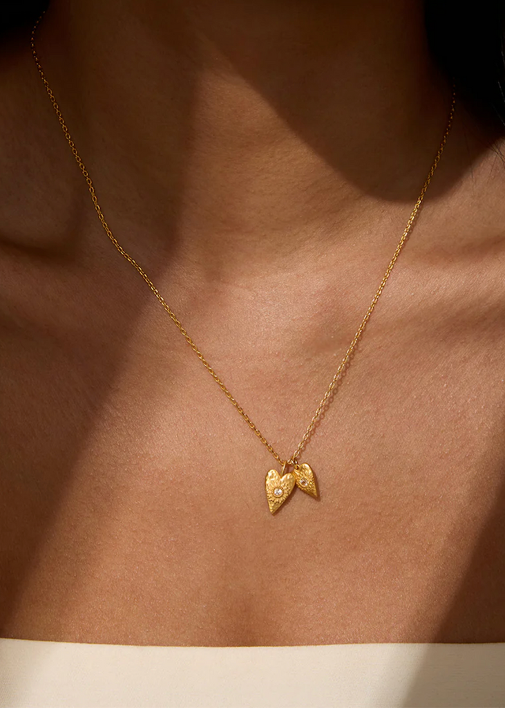 Satya Jewelry | Double Heart Necklace