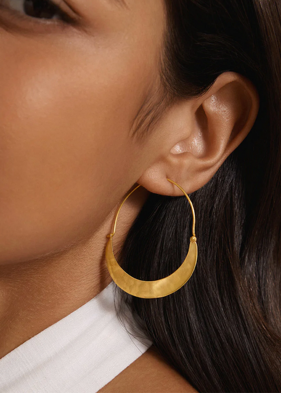 Satya Jewelry | Gold Hammered Earring