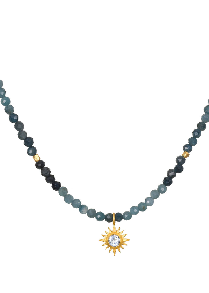 Satya Jewelry | Channeling Wisdom Sapphire Starburst Beaded Choker