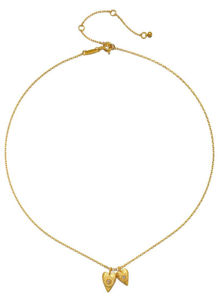 Satya Jewelry | Double Heart Necklace