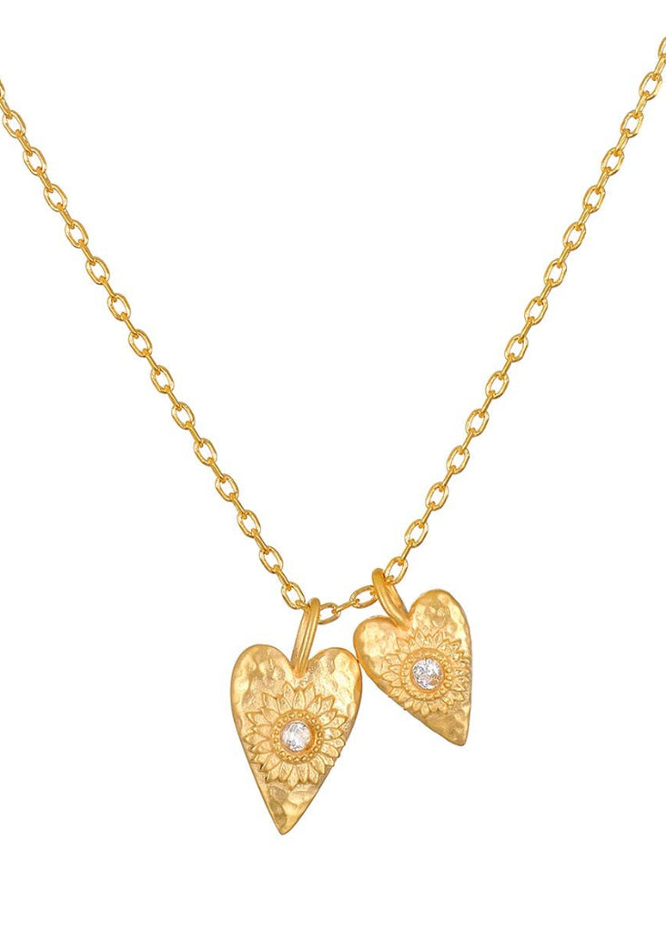 Satya Jewelry | Double Heart Necklace
