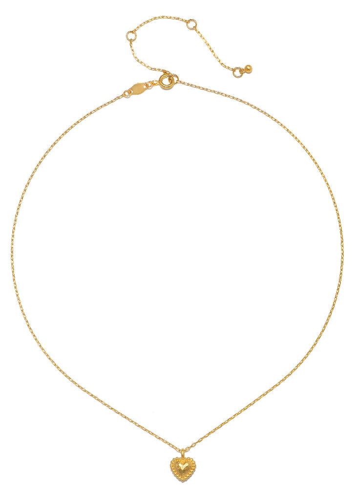 Satya Jewelry | Hammered Dot Heart Pendant Necklace