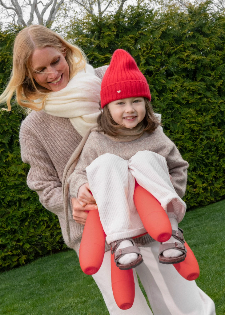 Lao Lao Studios | The Kids Rib Beanie | Scarlet