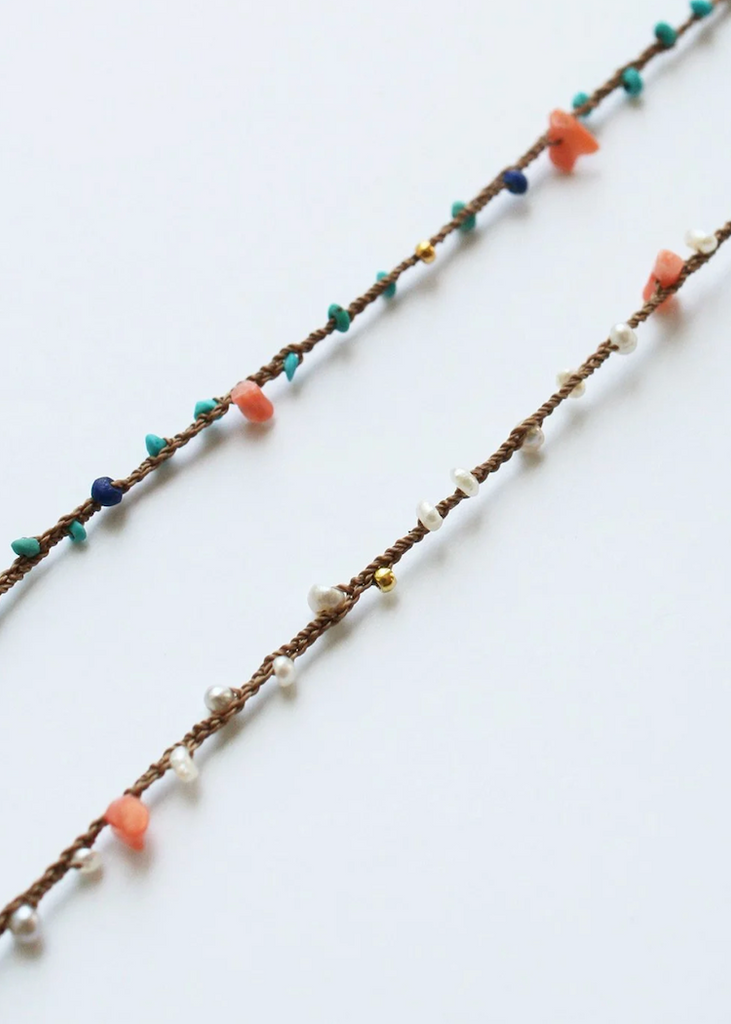 See Real Flowers | Braid Bracelet | Pearl