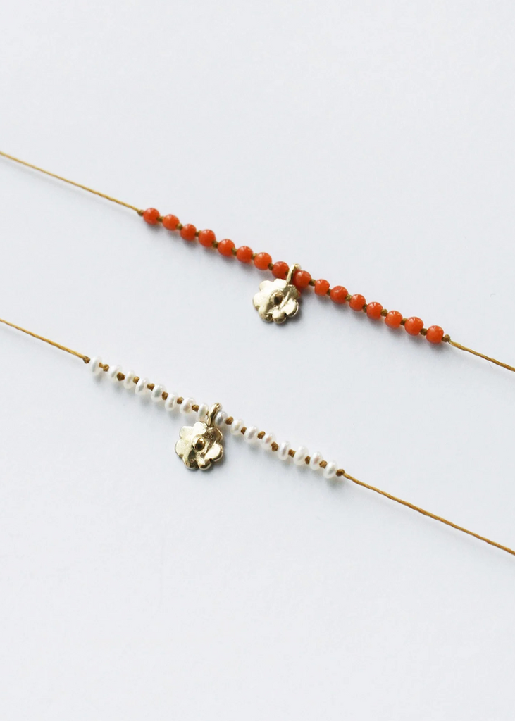 See Real Flowers | Daisy Bracelet | Coral