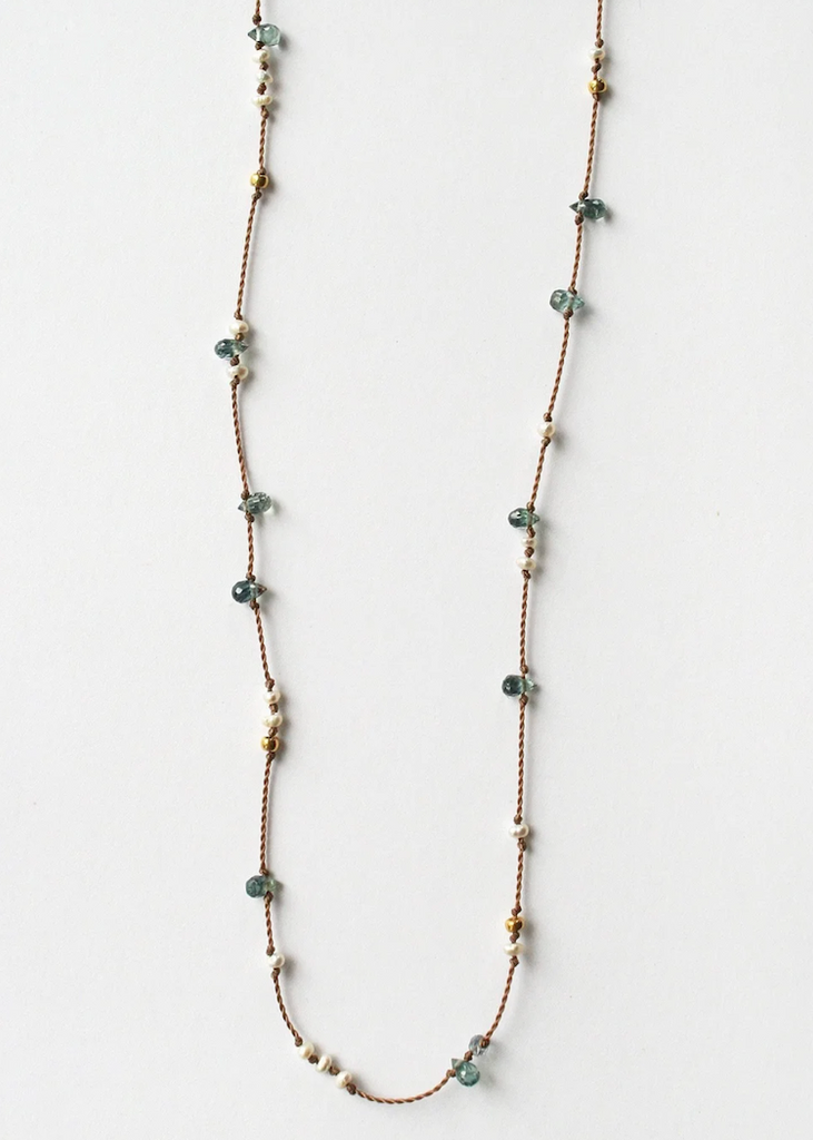 See Real Flowers | Dew Drop Necklace with Sapphires
