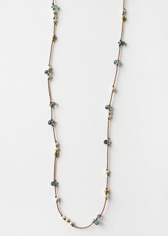See Real Flowers | Dew Drop Necklace with Sapphires