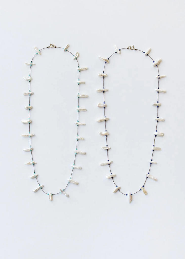 See Real Flowers | Isla Pearl Necklace | Lapis