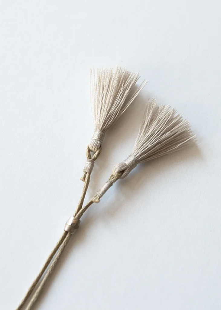 See Real Flowers | Leather Talisman Necklace | Silver