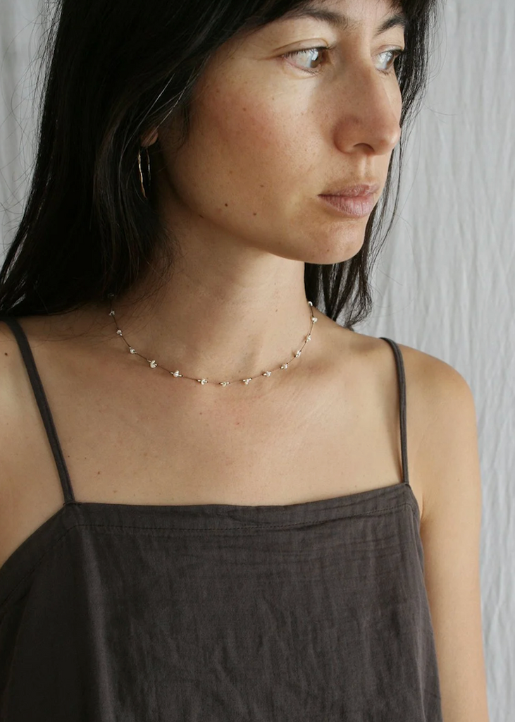 See Real Flowers | Short Keshi Pearl Necklace