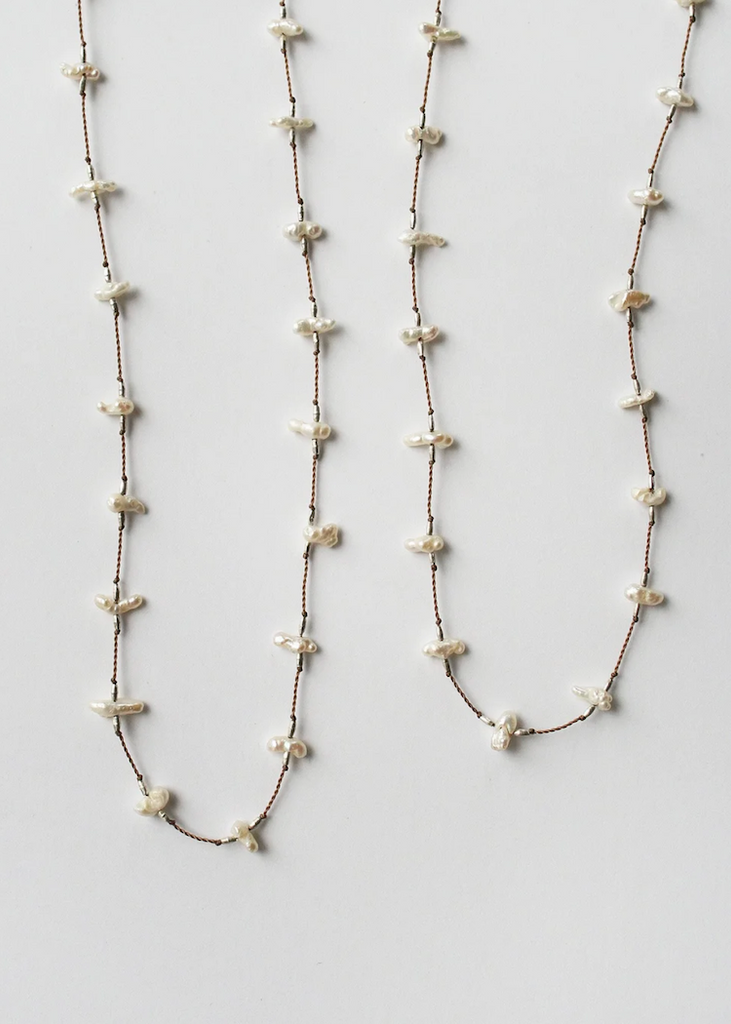 See Real Flowers | Short Keshi Pearl Necklace