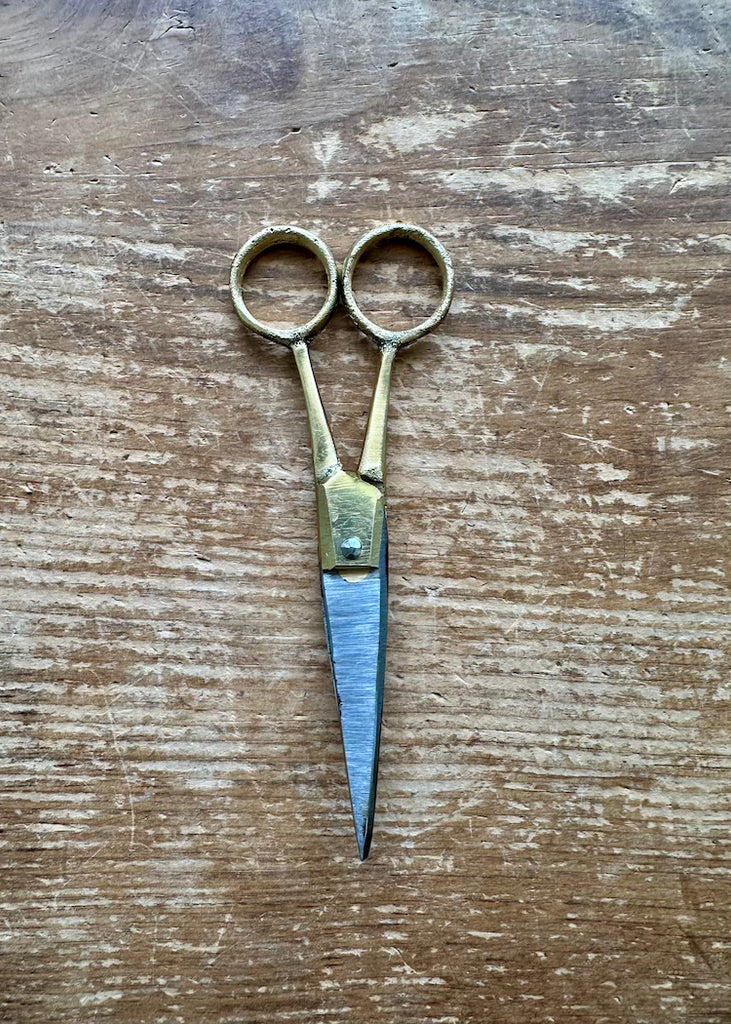 Small Brass Handle Scissors