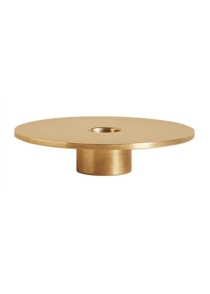 Eclipse Brass Candle Holder | Small