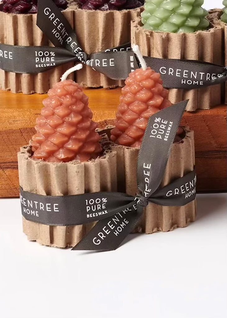 Greentree Home | Small Cone Candle Pair