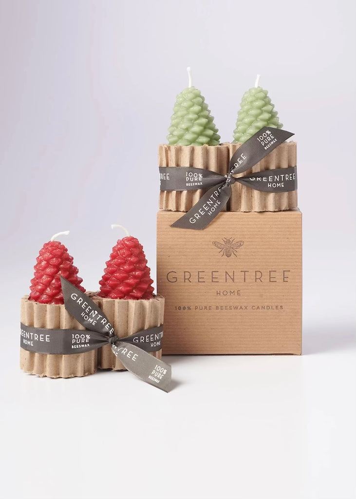 Greentree Home | Small Cone Candle Pair