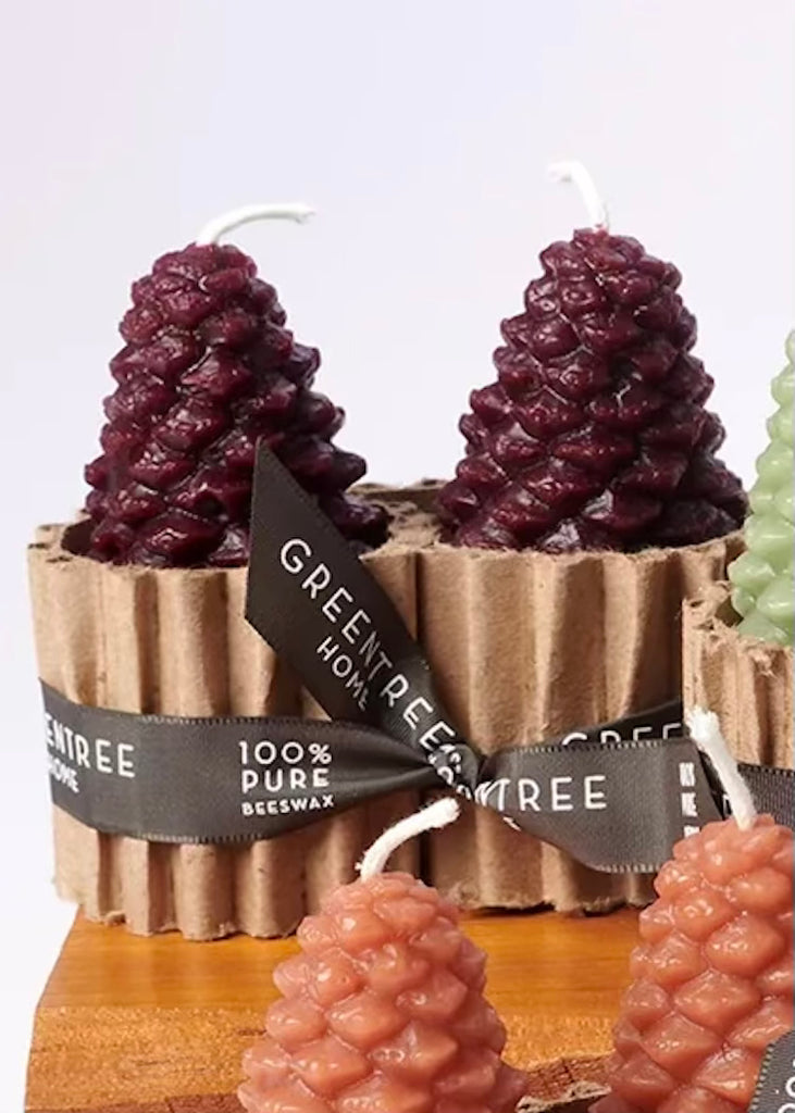 Greentree Home | Small Cone Candle Pair