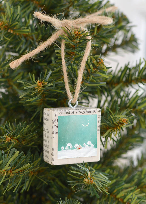 Snowy Night Holiday Ornament