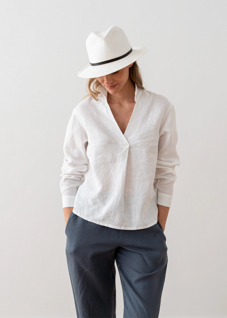Solaire Linen | Nicolle Shirt White