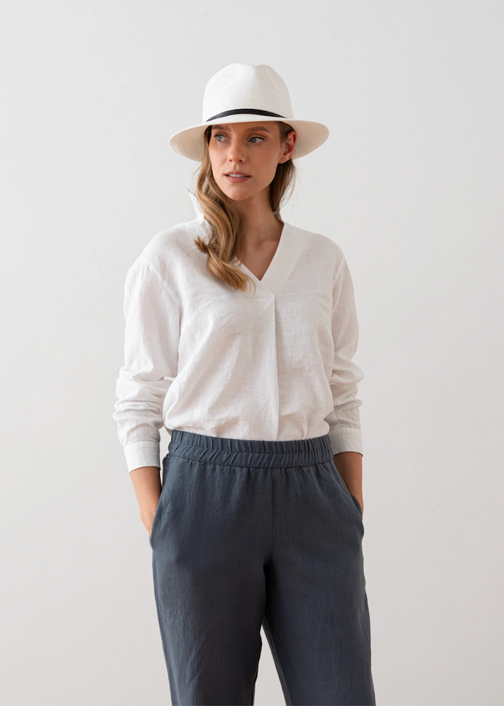 Solaire Linen | Nicolle Shirt White