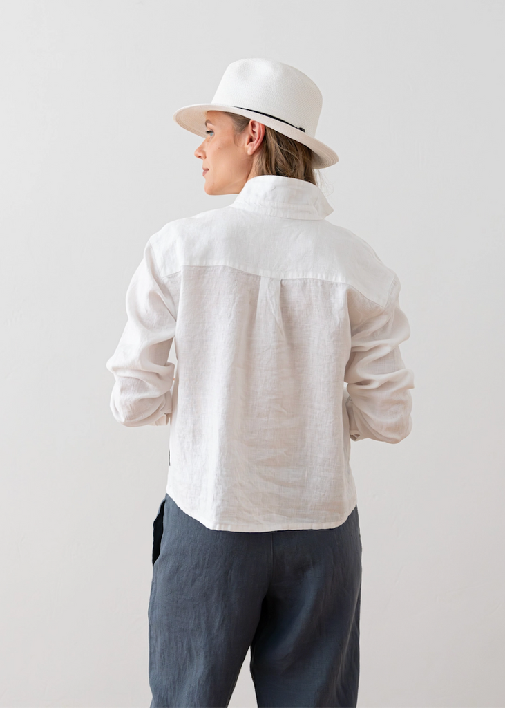 Solaire Linen | Nicolle Shirt White