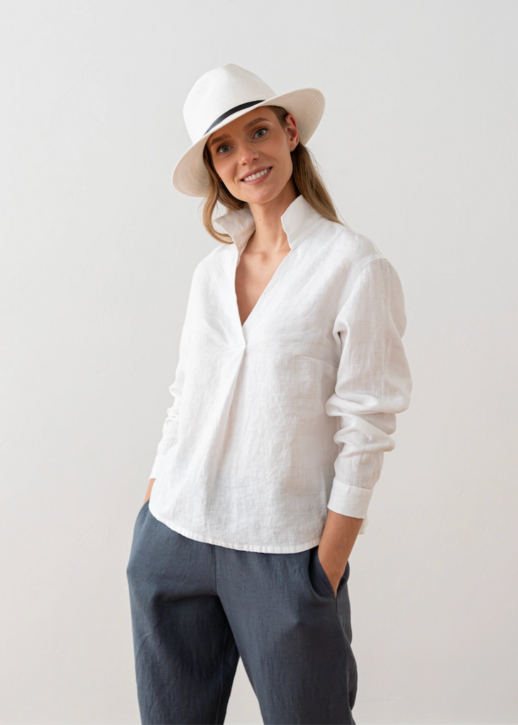 Solaire Linen | Nicolle Shirt White