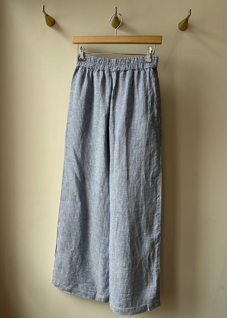 Solaire Linen | Ruth Trousers Blue Stripe