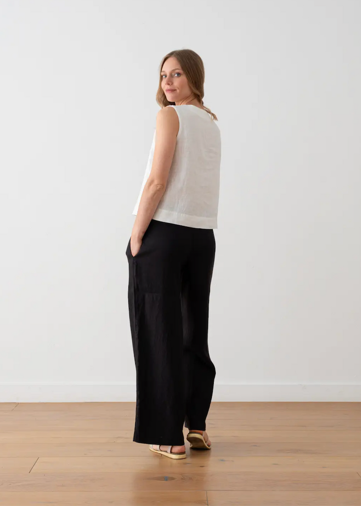 Solaire Linen | Ruth Trousers in Black