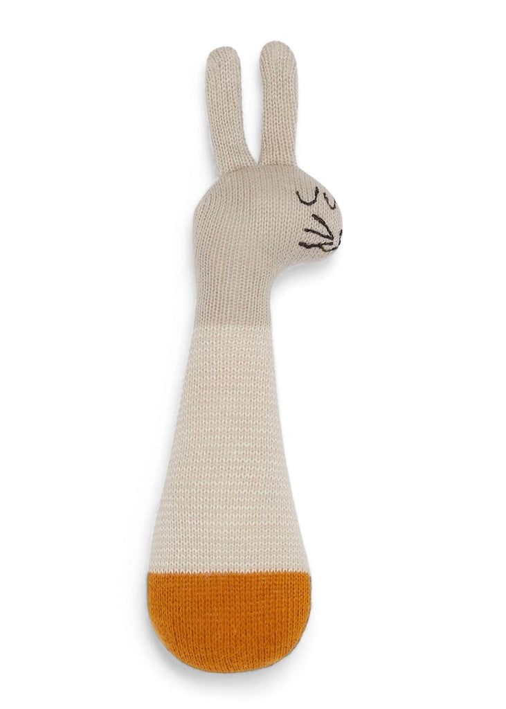 Sophie Home | Cotton Knit Baby Rattle | Pink Rabbit