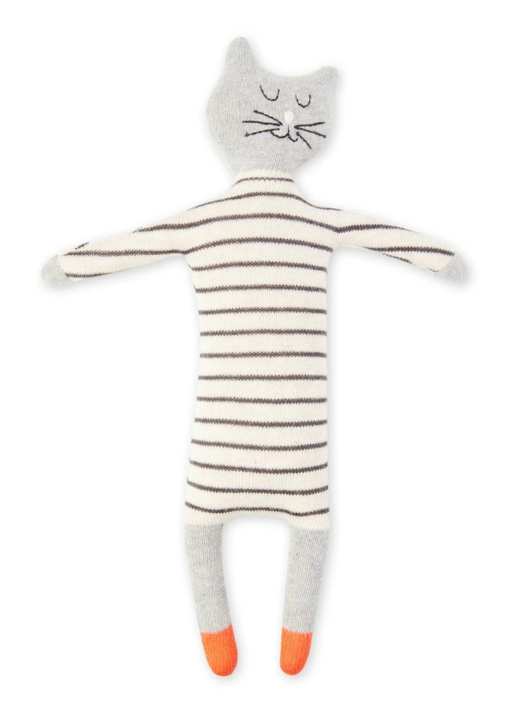 Sophie Home | Cotton Knit Soft Toy | Cream Stripe Cat