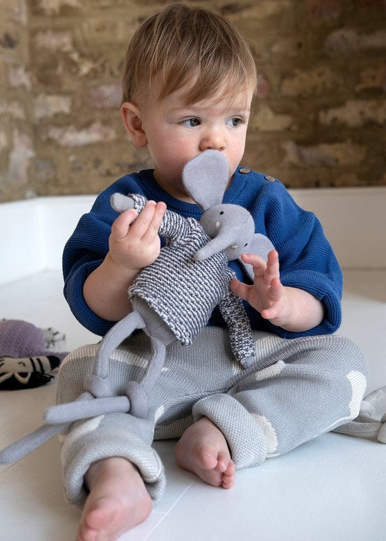Sophie Home | Cotton Knit Stuffed Animal Ragdoll | Elephant