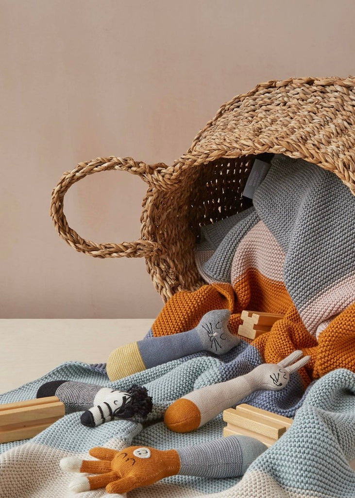 Sophie Home | Cotton Knit Baby Rattle - Zebra