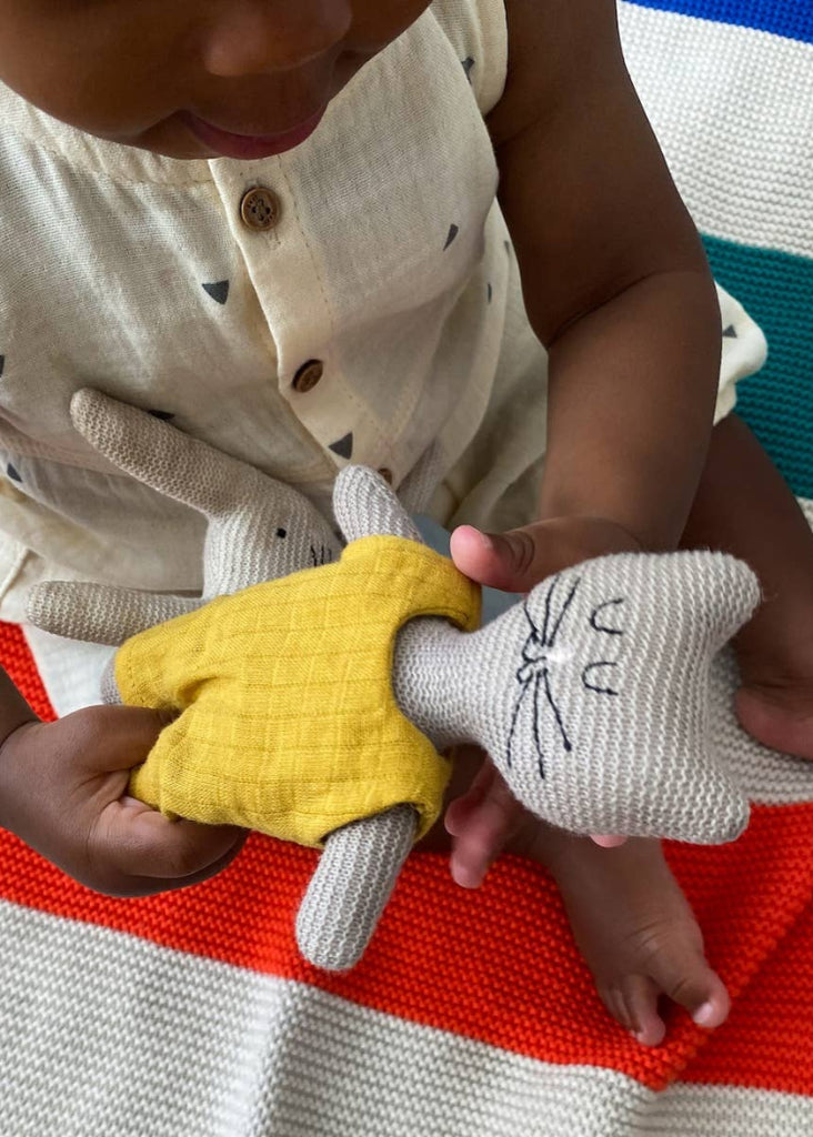 Sophie Home | Cotton Knit Rattle Toy | Cat