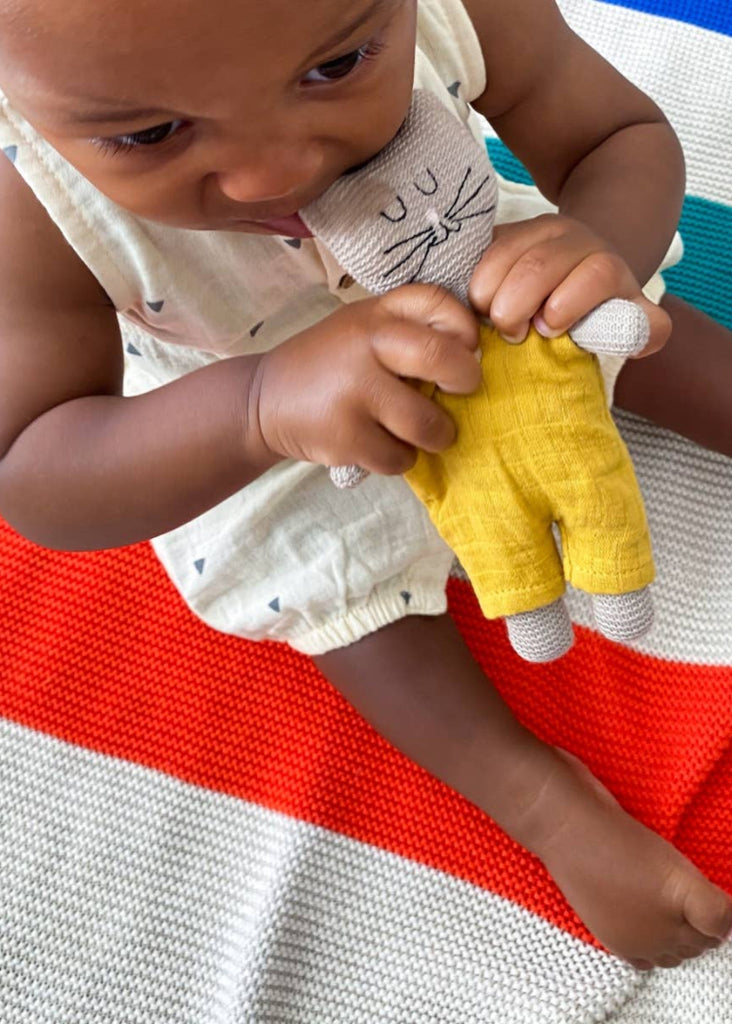 Sophie Home | Cotton Knit Rattle Toy | Cat