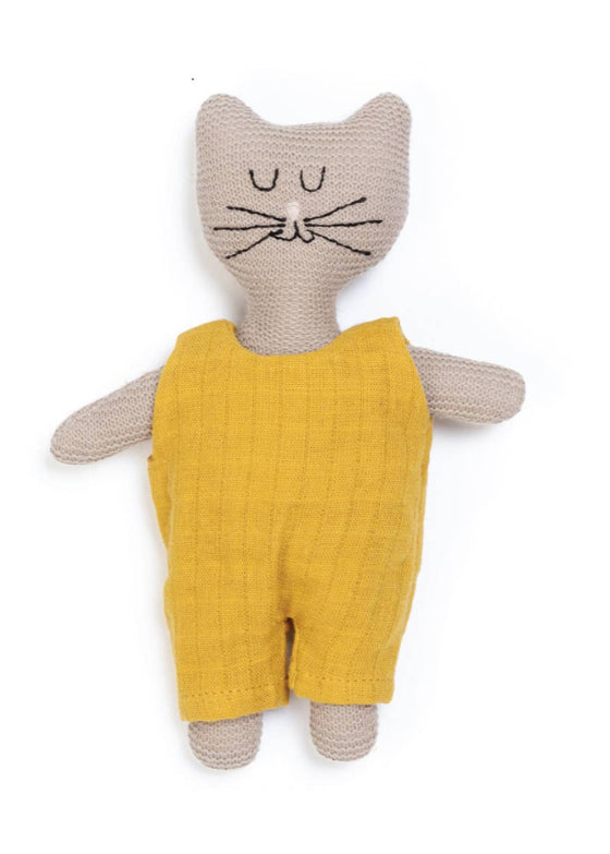 Sophie Home | Cotton Knit Rattle Toy | Cat