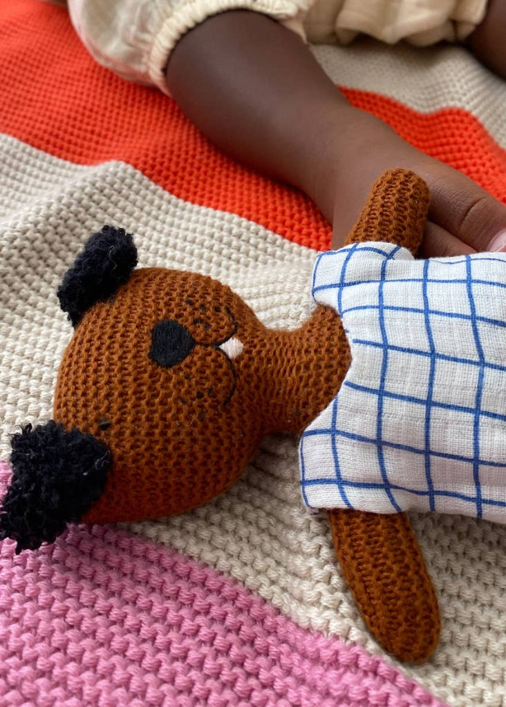 Sophie Home | Cotton Knit Rattle Toy | Dog