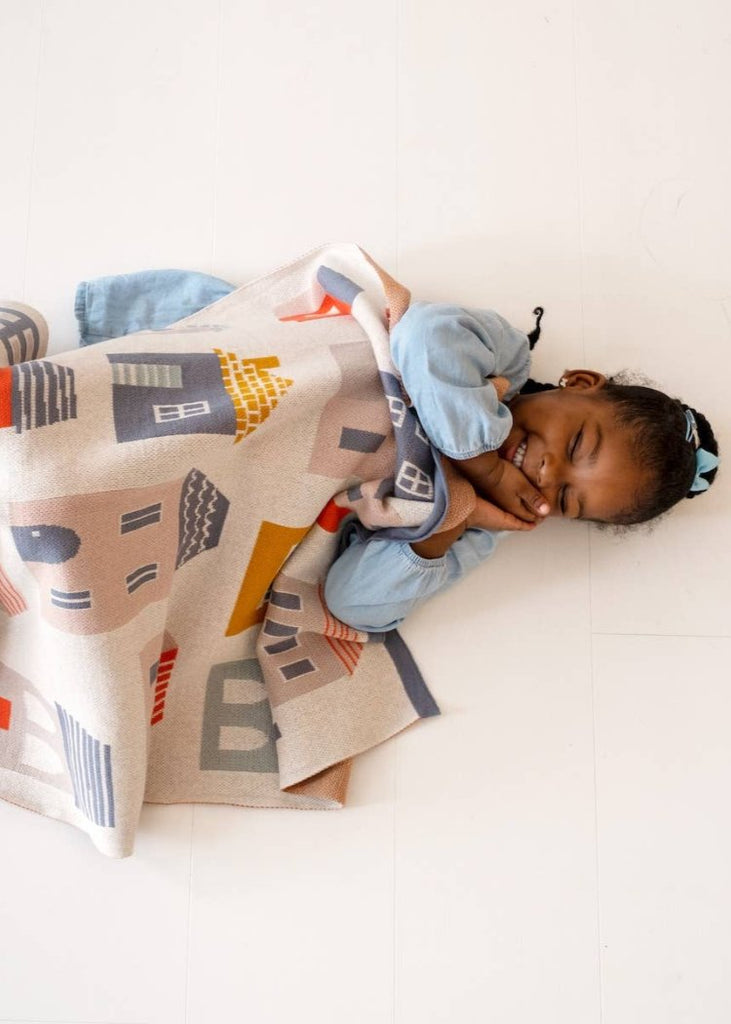 Sophie Home Ltd | Cotton Knit Baby Blanket | City Multi